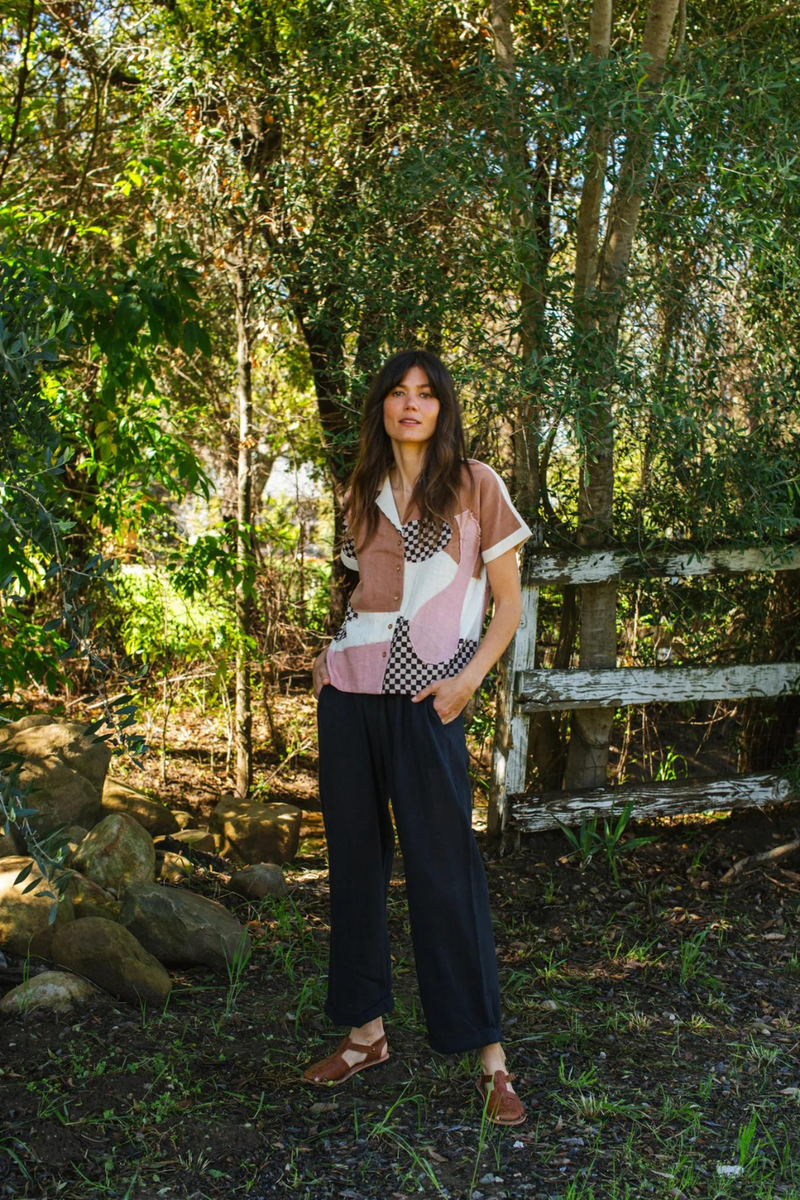 Boro-boro Shirt-MultiColor 100% cotton by World of Crow in multi color for women in Singapore