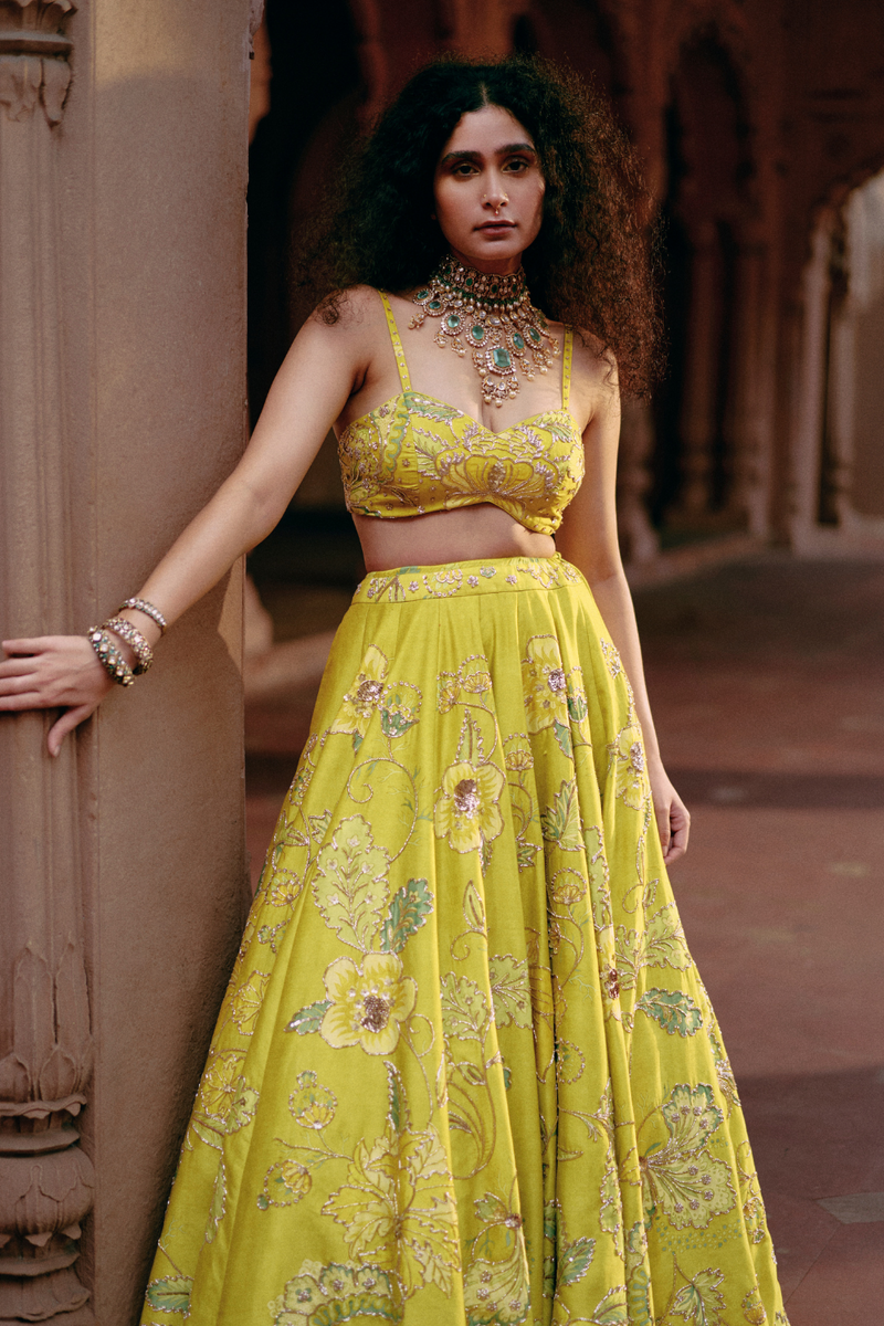 PH-2472 
Lehenga 
Blouse 
Dupatta Set by Paulmi & Harsh for women in Singapore