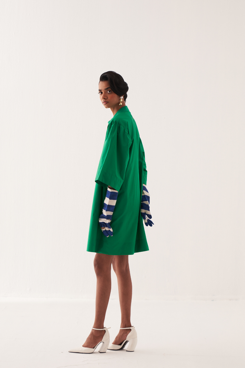 Emerald Applique Dress