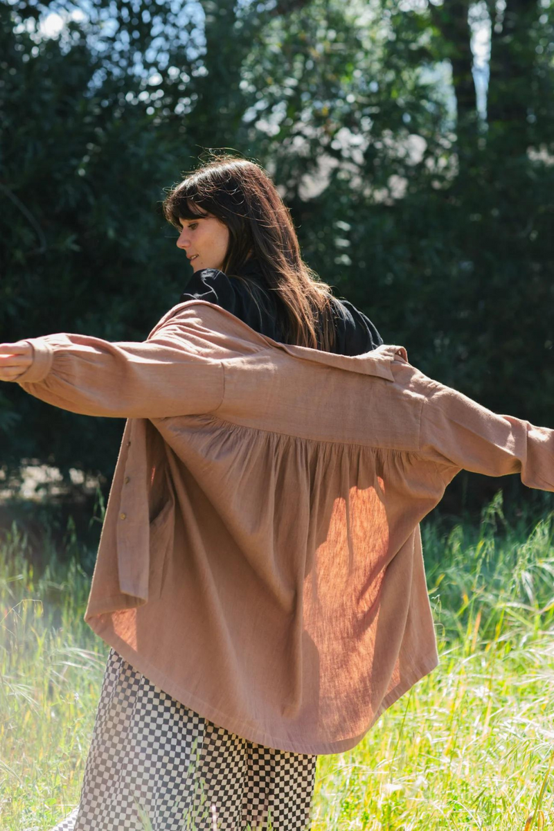 Artist Smock - Original 100% cotton by World of Crow in beige color for women in Singapore