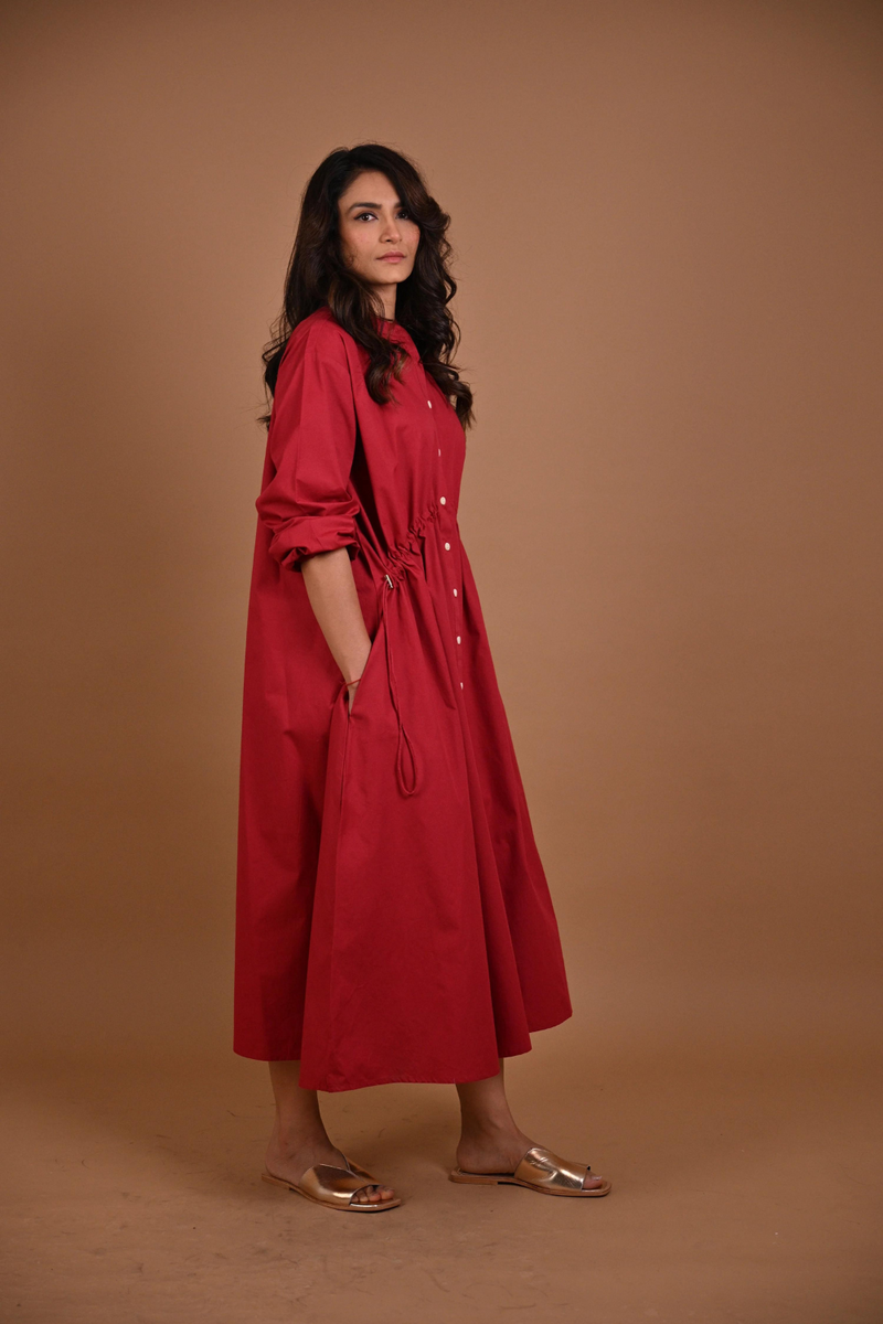 PLAIN JANE DRESS- RED