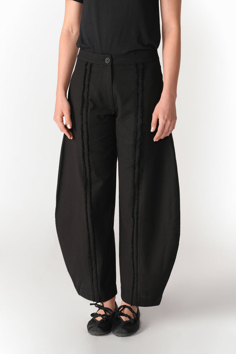 Barrel Slot Seam Pants pant/trouser by Turn Black in black for women in Singapore