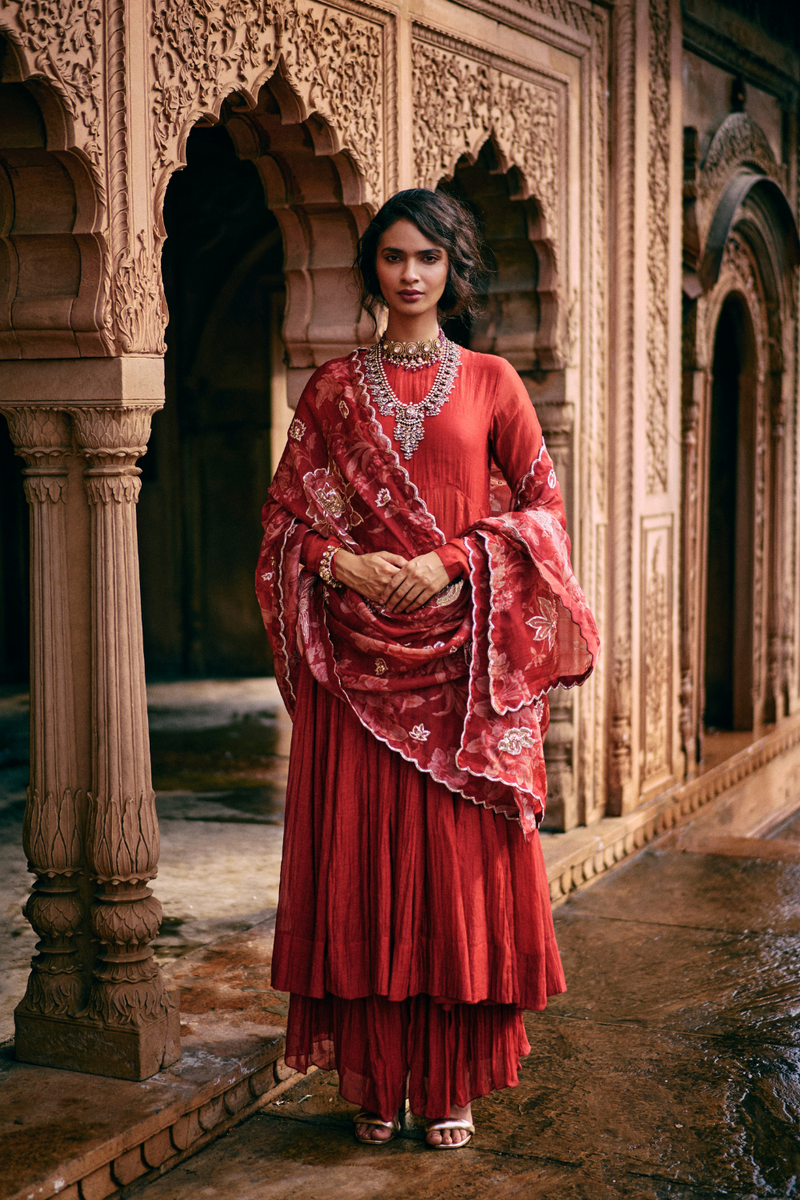 PH-2475 
Anarkali 
Skirt 
Dupatta Set by Paulmi & Harsh for women in Singapore