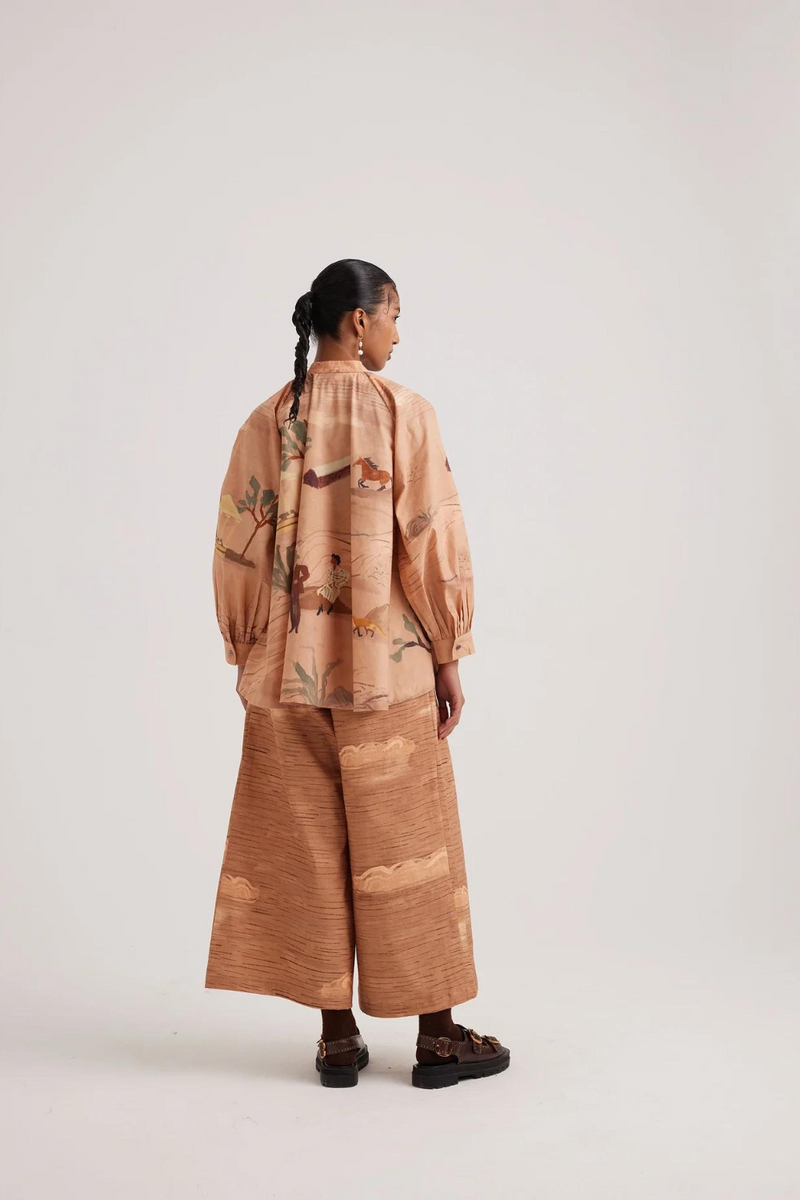 Wide Leg Pants-Derby cotton by CORD for women in Singapore