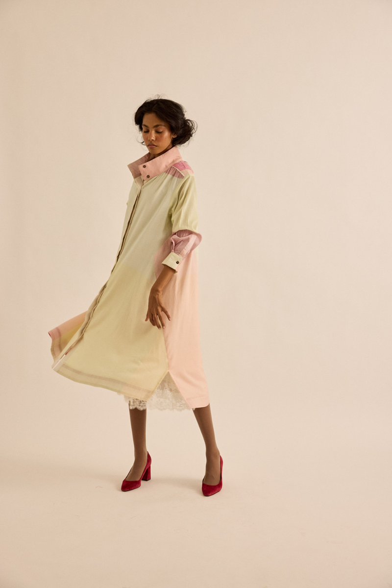 Aube Shirt Dress mul dress by Khara Kapas in multicolor for women in Singapore