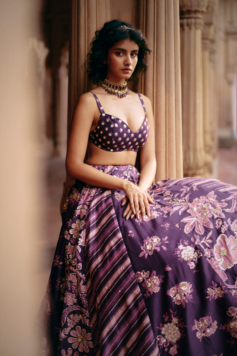PH-2488 
Lehenga 
Blouse 
Dupatta Set by Paulmi & Harsh for women in Singapore