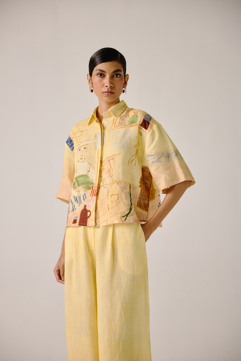 Ava Shirt - Fisherman Ombre linen by CORD for women in Singapore