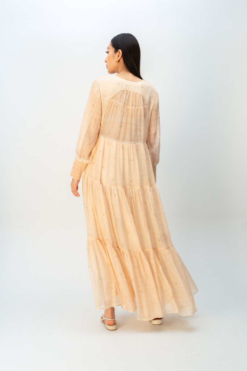 CHERRY CHECKS DRESS mul dress by Ode to Odd in blush pink for women in Singapore