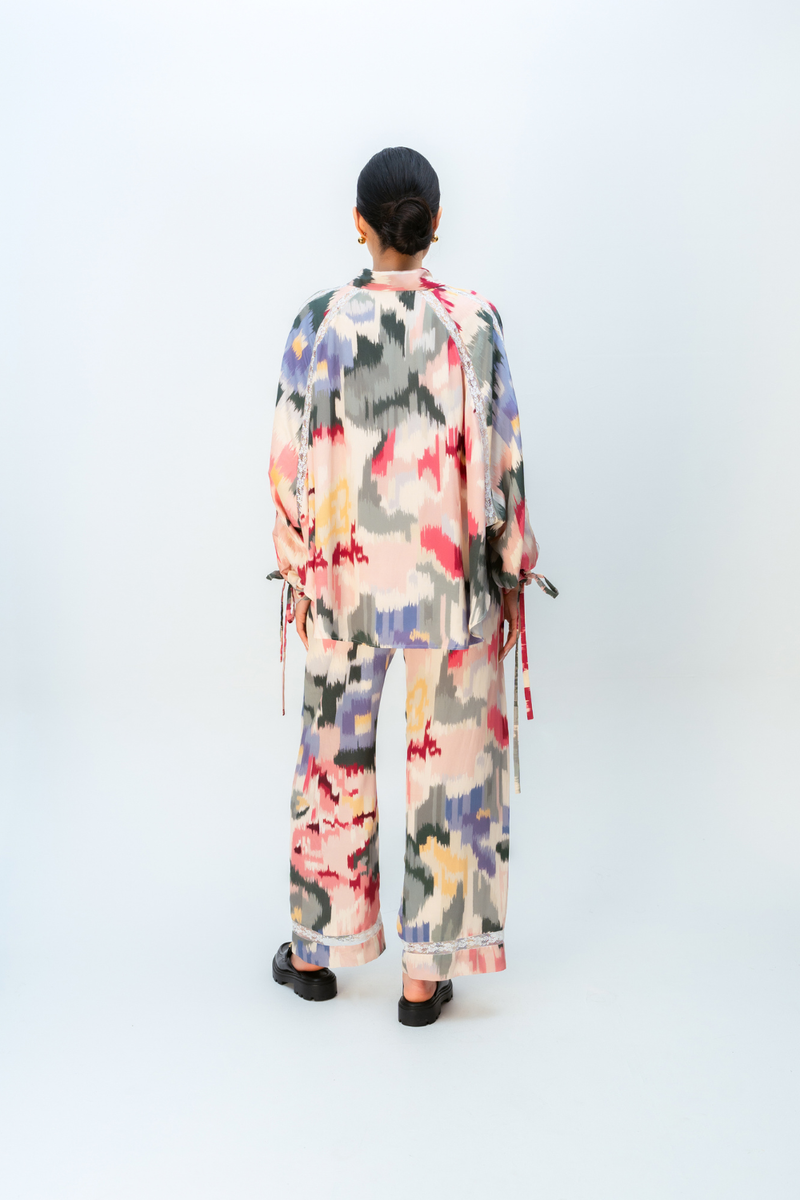 DAWN BLUSH CO-ORD SET crepe co-ord set by Ode to Odd in multi for women in Singapore