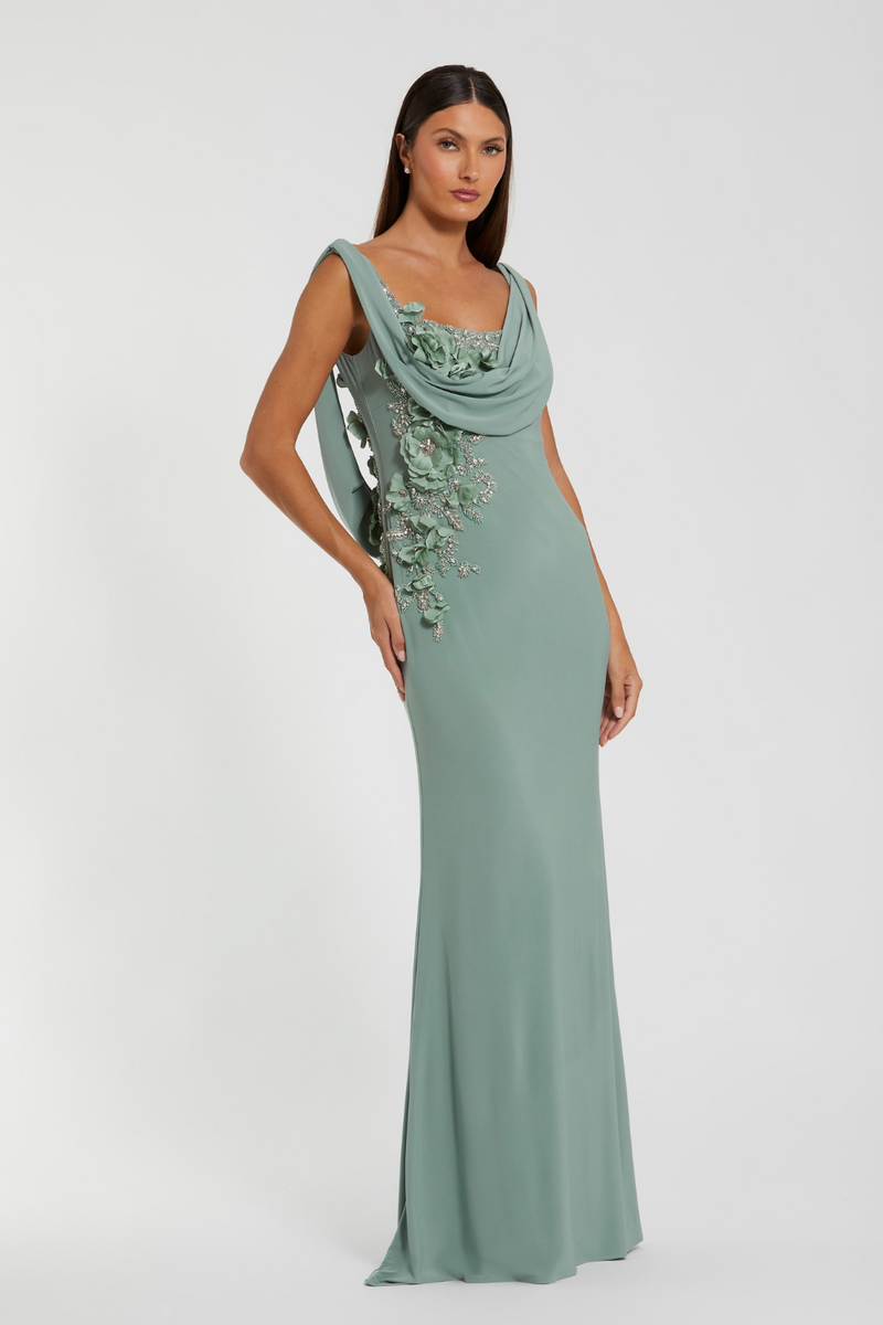 11910-With Beading-Sage by Mac Duggal for women in Singapore