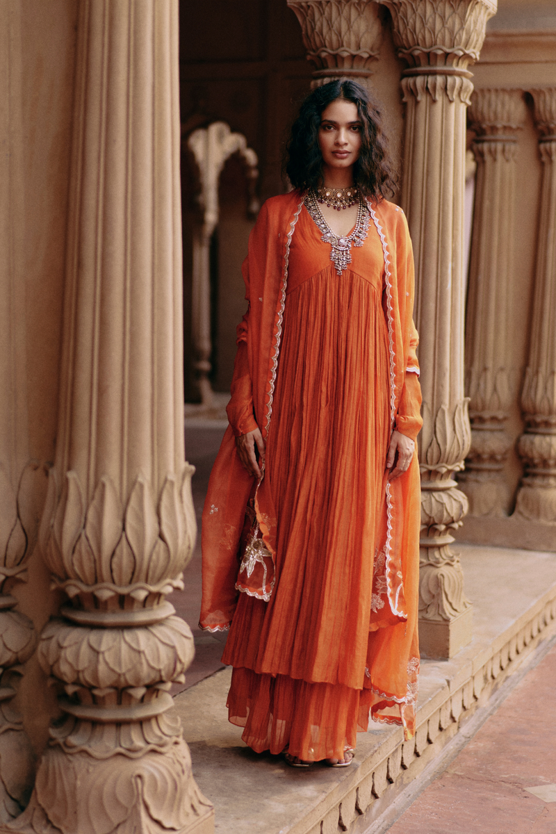 PH-2460 
Anarkali 
Skirt
Dupatta Set by Paulmi & Harsh for women in Singapore