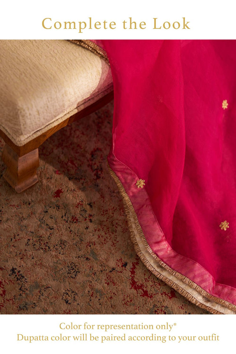 Jeriah - Short Chauga With Salwar-Hotpink silk by SHEETAL BATRA in pink color for women in Singapore