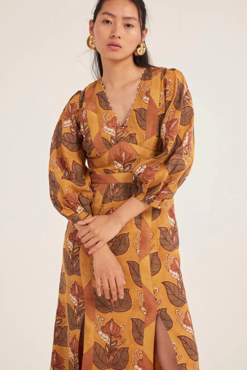 Dani Peasant Dress silk by JodiLife for women in Singapore