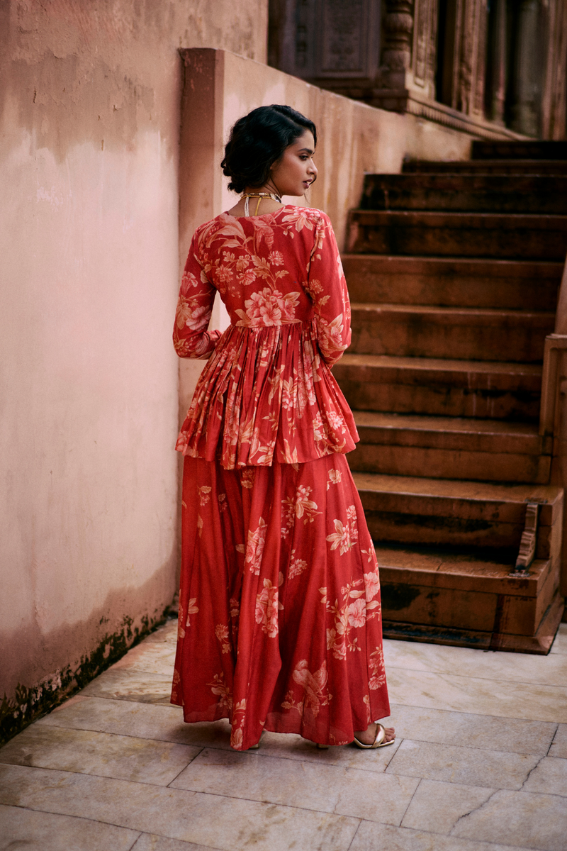 PH-2481 
Peplum 
Plazzoo Set by Paulmi & Harsh for women in Singapore