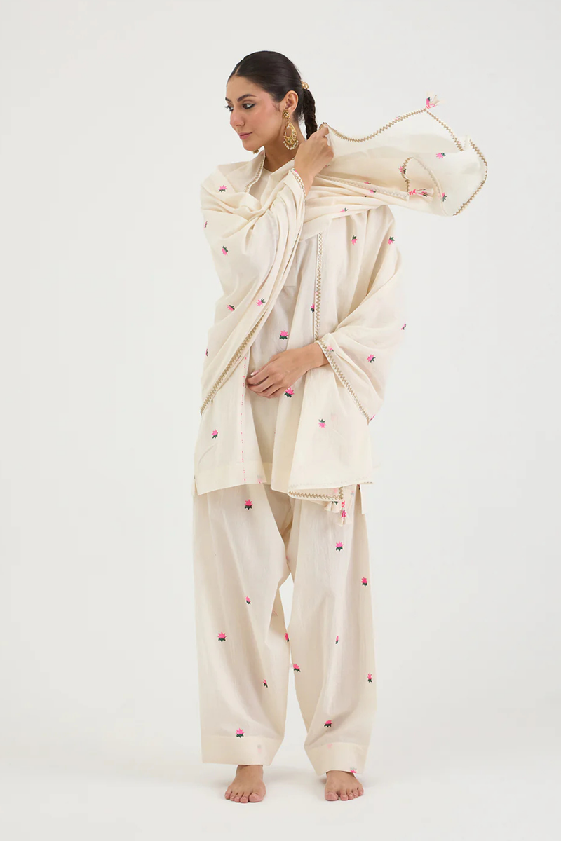 LOTUS DUPATTA cotton by AAVIDI for women in Singapore