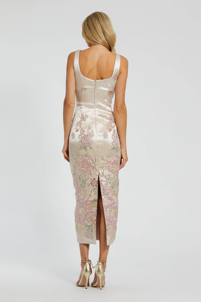 20725-Brocade Midi Dress-Multi mul by Mac Duggal in multi color for women in Singapore