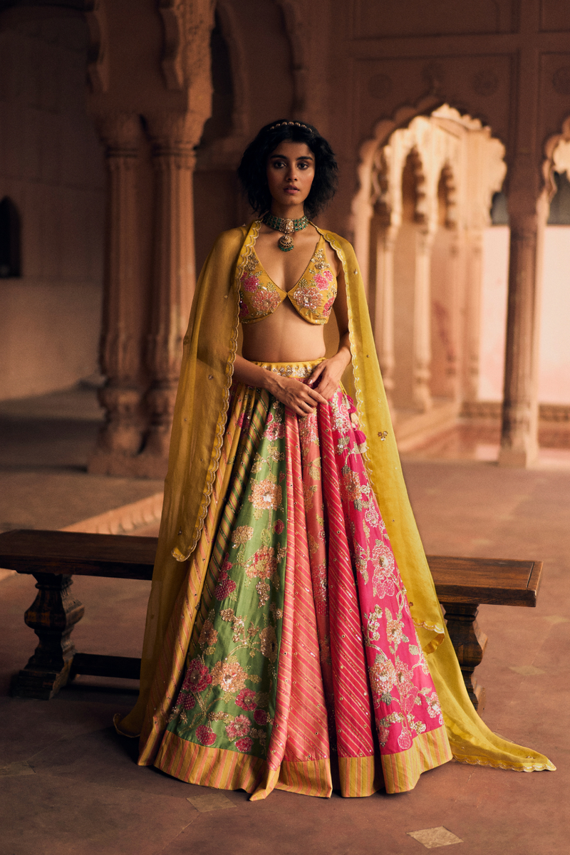 PH-2463 
Lehenga 
Blouse 
Dupatta Set by Paulmi & Harsh for women in Singapore