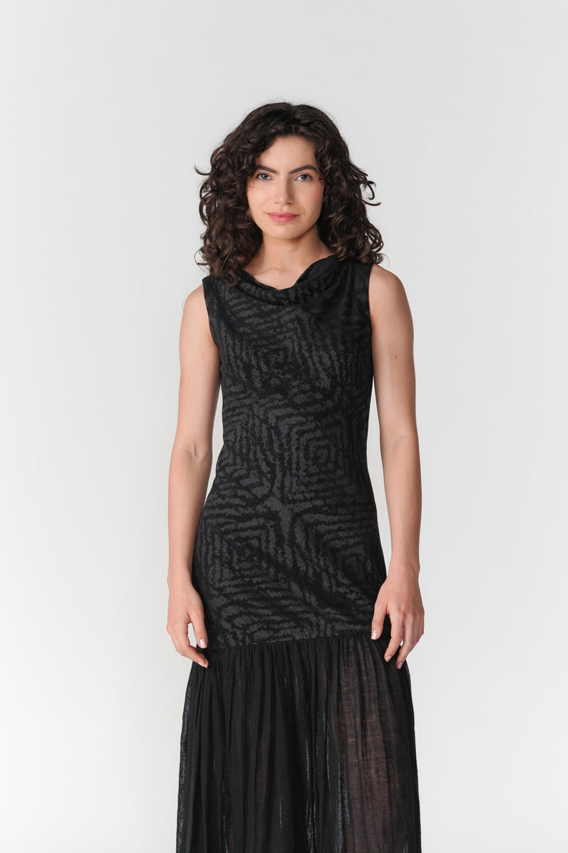 Cowl Neck Bias Dress dress by Turn Black in black for women in Singapore