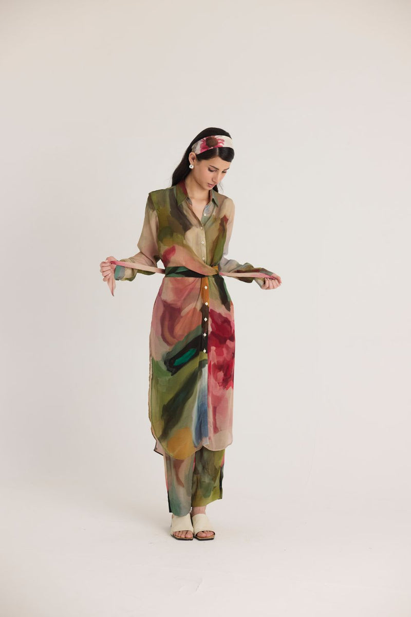 TILLY WRAP KURTA SET mul by Yam in multi color for women in Singapore