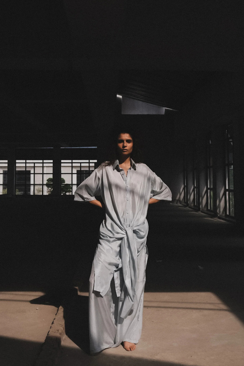 Roha Shirt Set silk Buy Roha Shirt Set from C&W | Co-Ord Sets for Women by Ituvana for women in Singapore