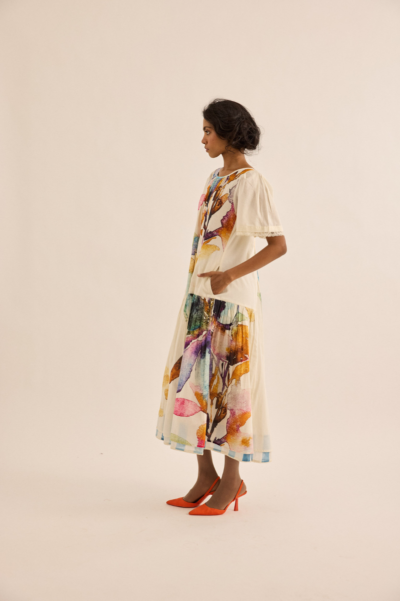 Petaline Dress mul dress by Khara Kapas in multicolor for women in Singapore