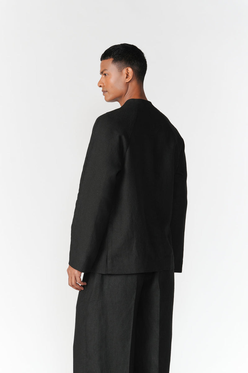 Tattva Set co-ord set by Turn Black in black for men in Singapore