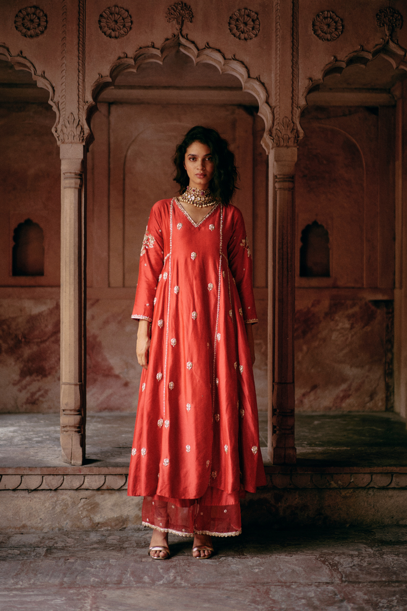 PH-2477 
Anarkali 
Dupatta [opt]
Pants Set by Paulmi & Harsh for women in Singapore