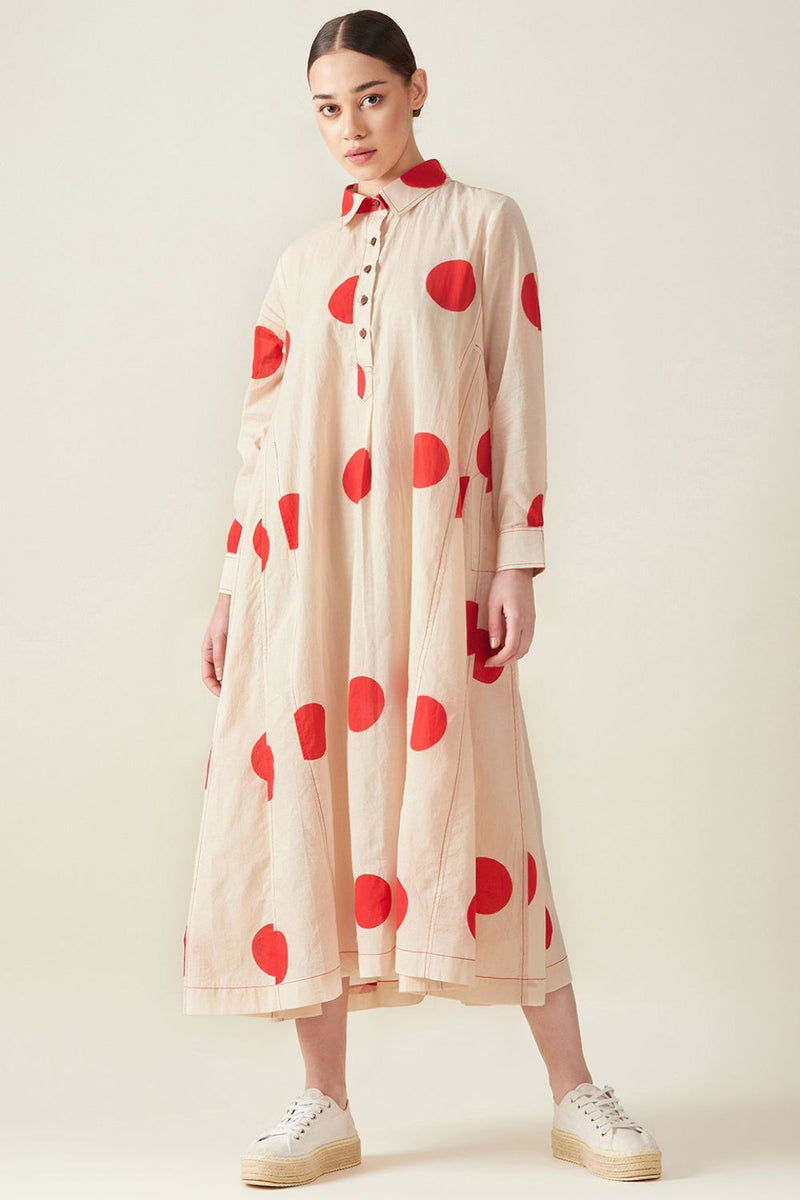 Polka Dress cotton Dresses by Aavidi for women in Singapore
