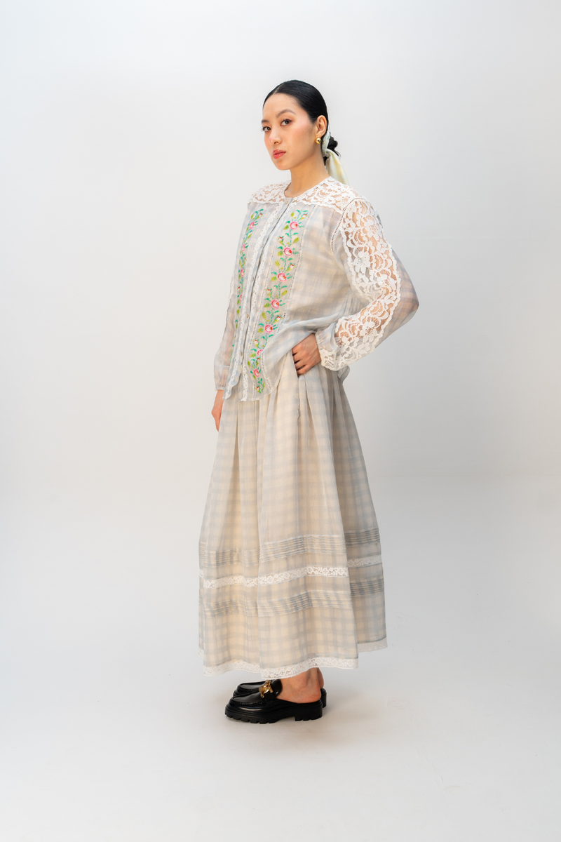 CLOUDBOUND SKIRT mul skirt by Ode to Odd in blue for women in Singapore
