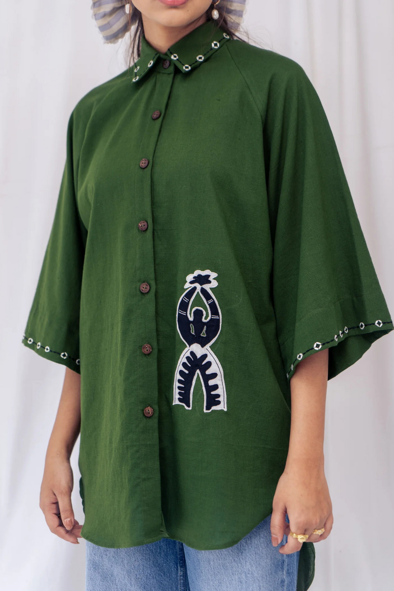 Zuri Handloom Shirt cotton by JodiLife for women in Singapore