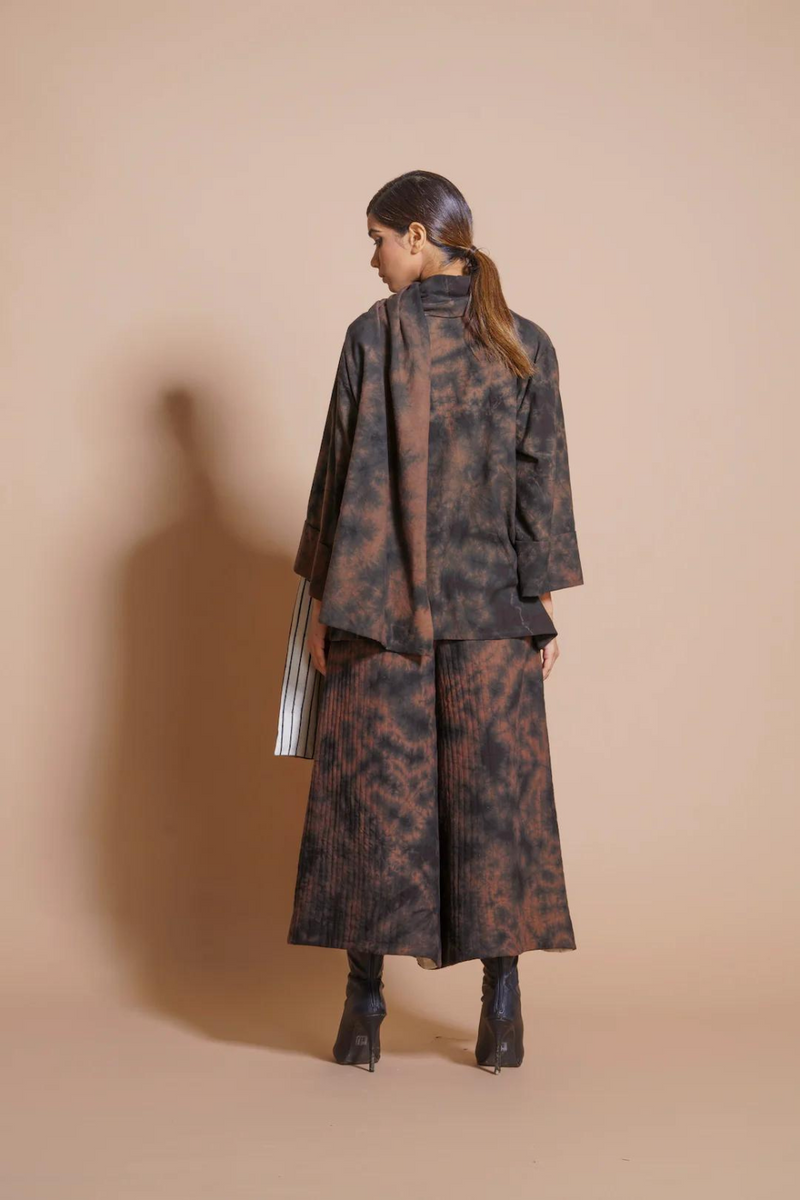 Bamboo Top cotton matty tops and shirts by Stoique in brown for women in Singapore