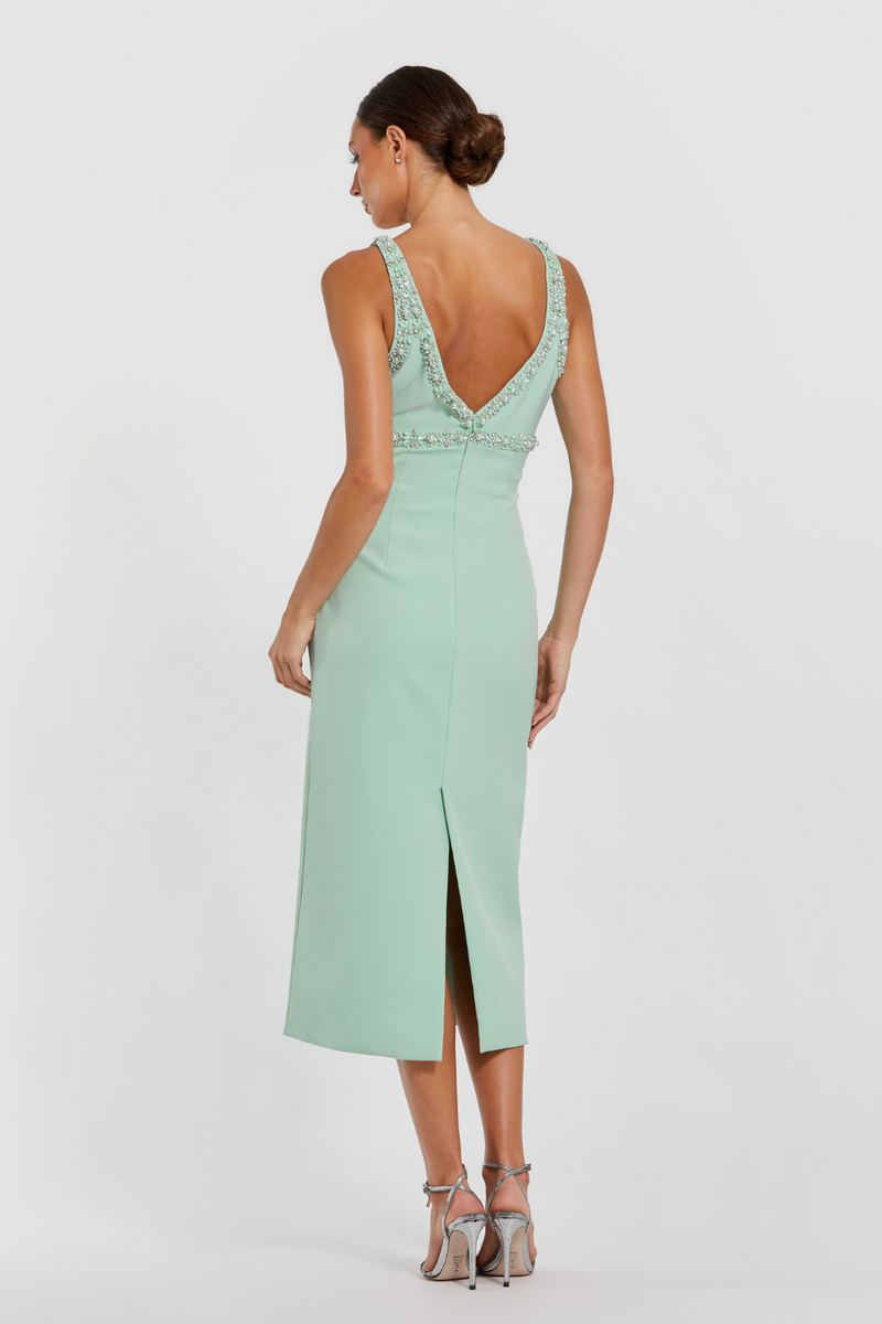 2276- Beaded Trim-Sage by Mac Duggal for women in Singapore
