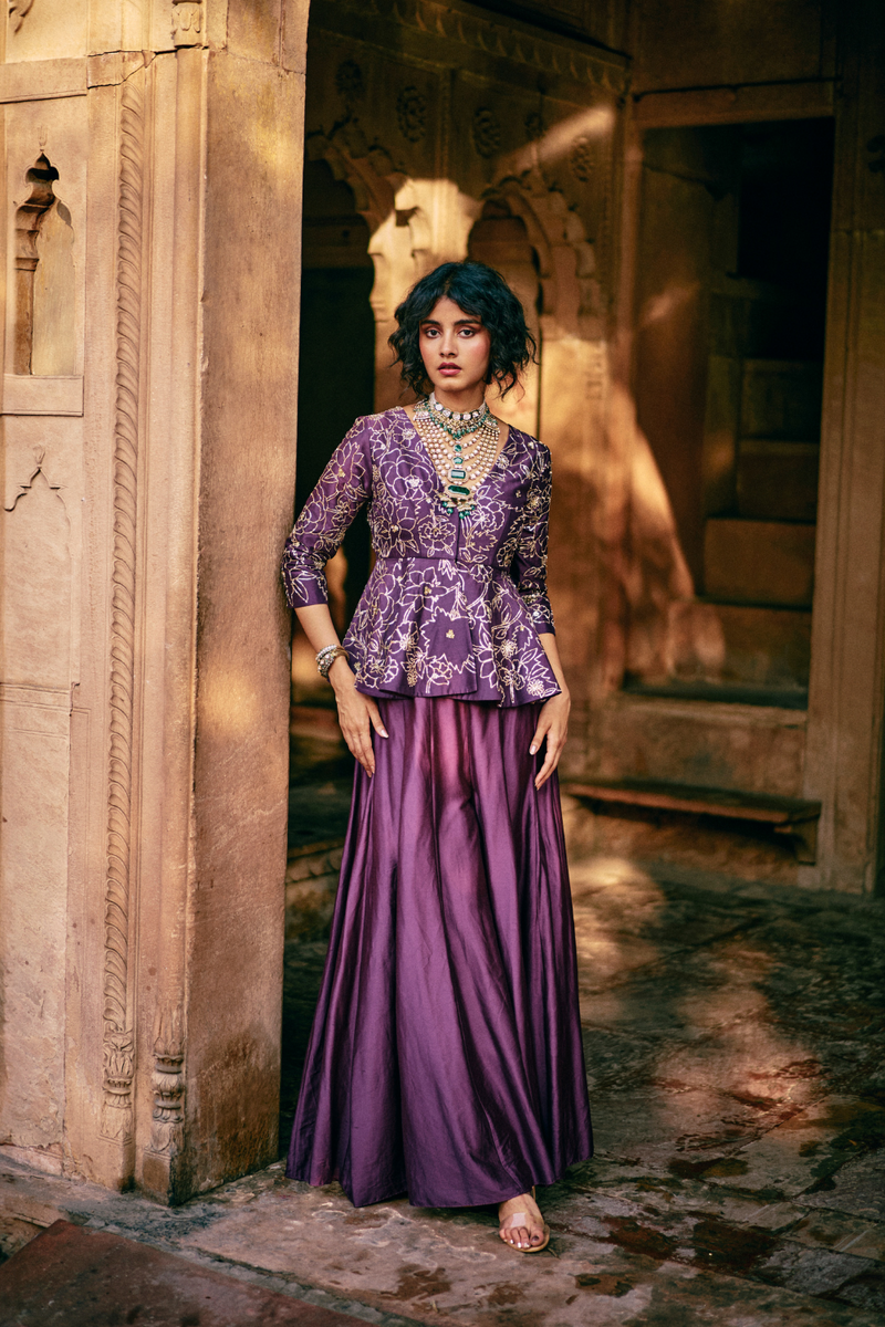 PH-2487 
Peplum 
Plazzoo Set by Paulmi & Harsh for women in Singapore