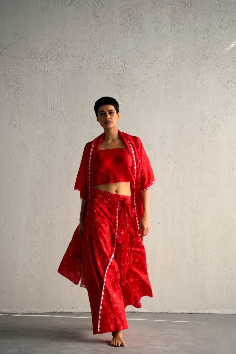 SERENA BANDHANI SKIRT & JACKET silk Buy SERENA BANDHANI SKIRT & JACKET from C&W | Co-Ord Sets for Women by Ituvana for women in Singapore