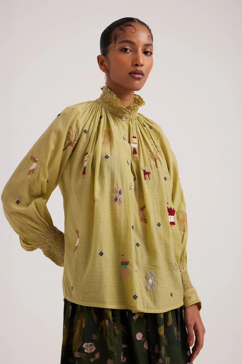 Farmer Top-Folk Green cotton by CORD for women in Singapore