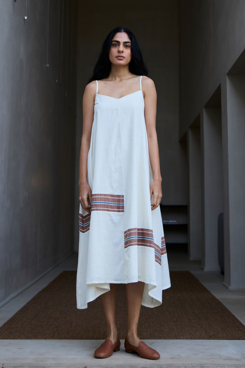 Jane Handwoven Striped Maxi Dress cotton by The Summer House in multi color for women in Singapore