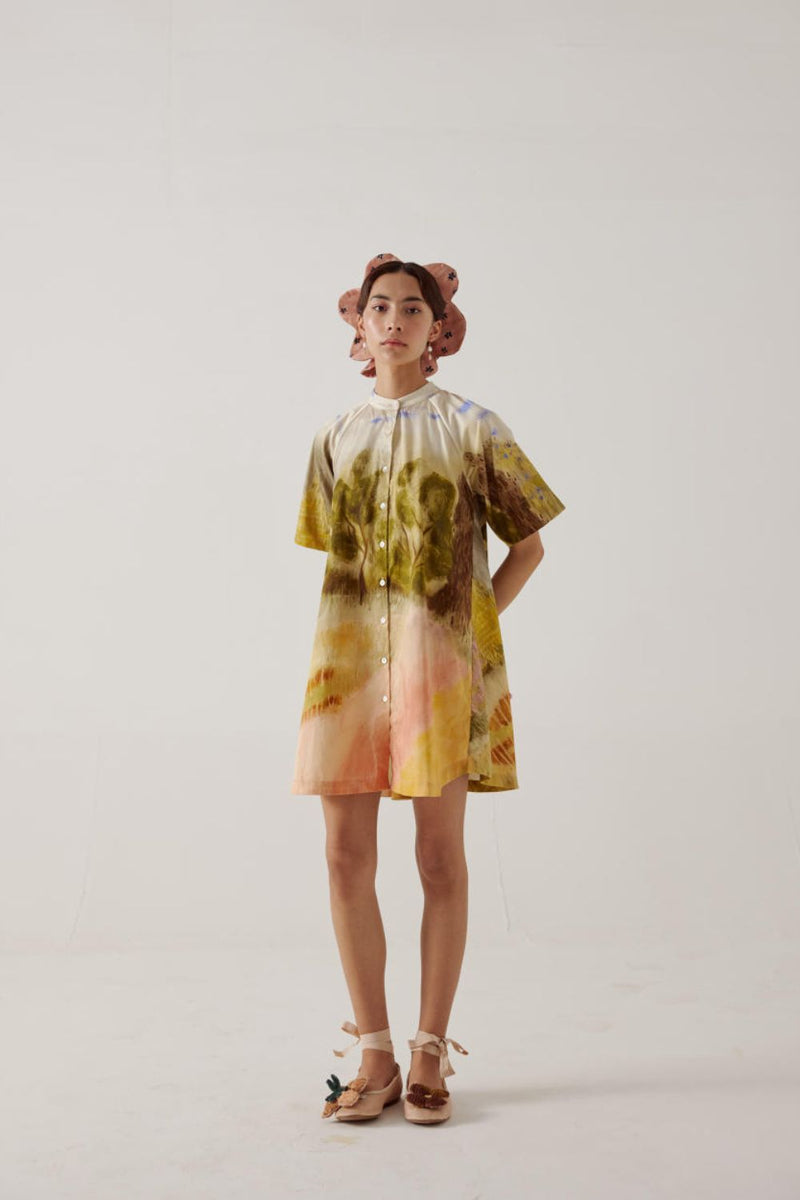 A-Line Dress-Dale cotton by CORD in multi for women in Singapore
