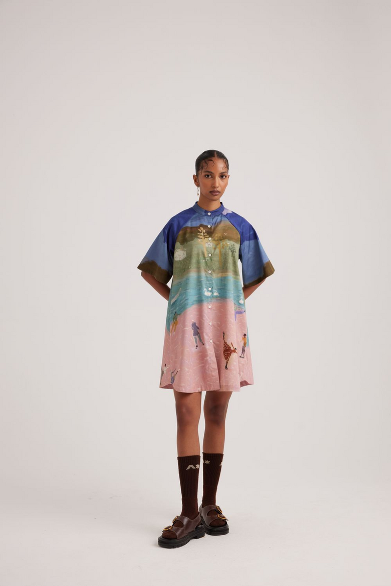 A-Line Dress-Skater satin by CORD for women in Singapore