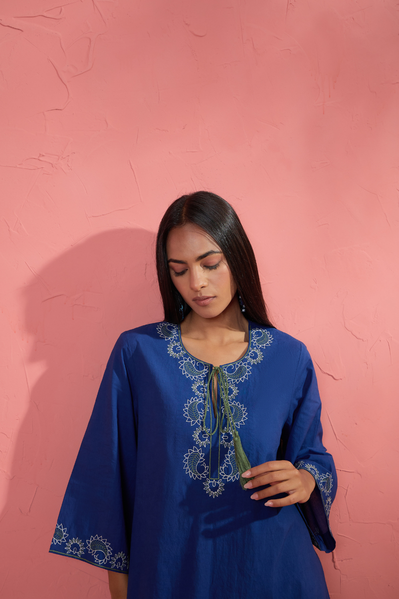 Fi Rose Set 2 cotton cambric light kurta set by AAVIDI in multicolor for women in Singapore