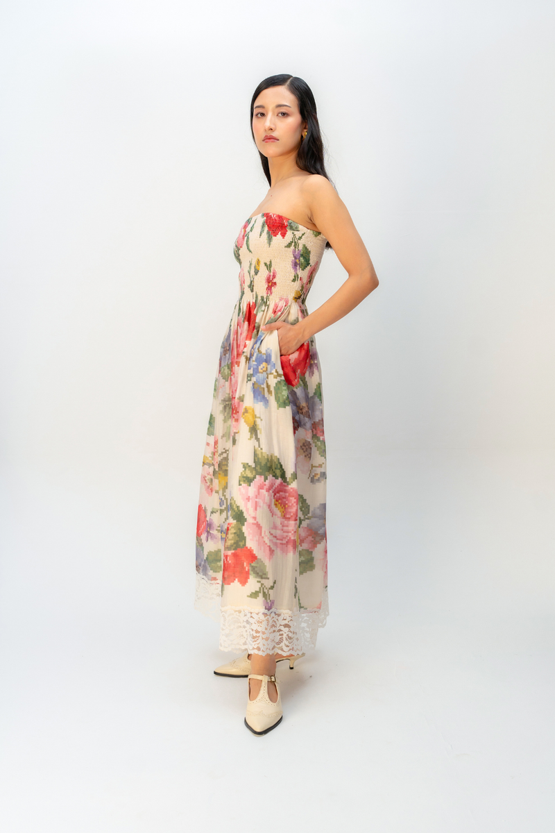 APRICOT VEIL DRESS mul dress by Ode to Odd in multi for women in Singapore