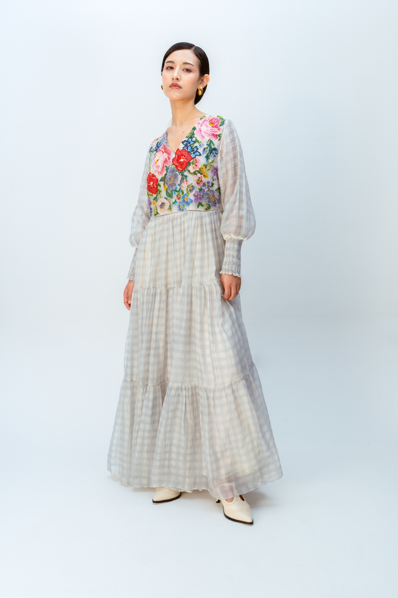 BLOOMING DRESS mul dress by Ode to Odd in blue for women in Singapore