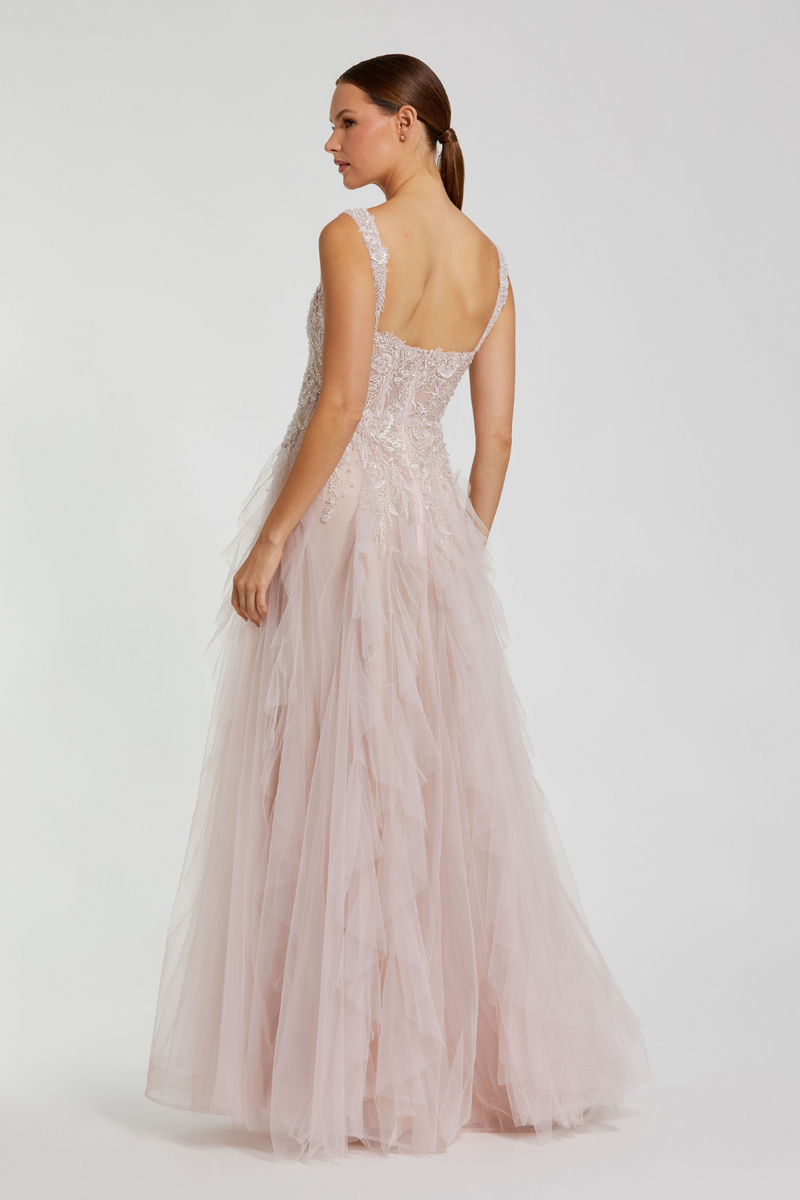 21095-Ruffle Skirt-Porcelain Multi mul by Mac Duggal in multi color for women in Singapore