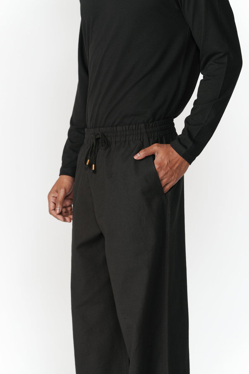 Ease Trousers pant/trouser by Turn Black in black for men in Singapore