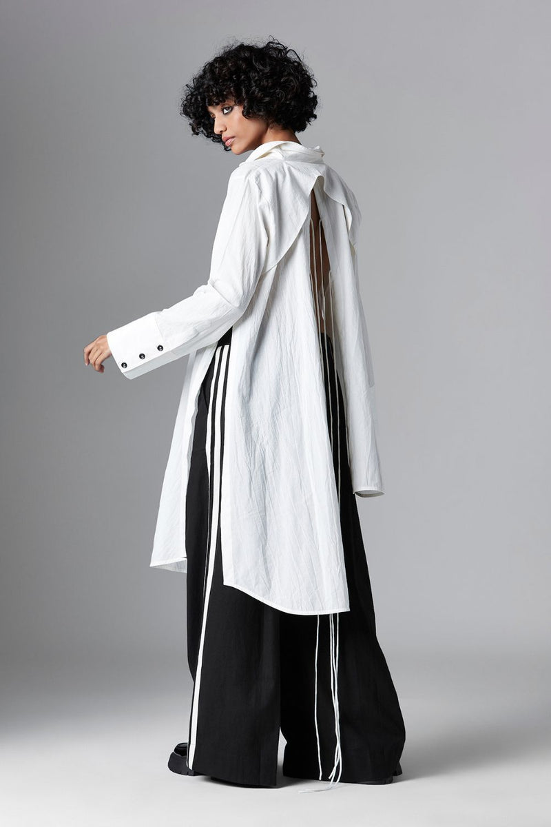 THEIA SHIRT cotton Tops and Shirts by Chola in white color for women in Singapore