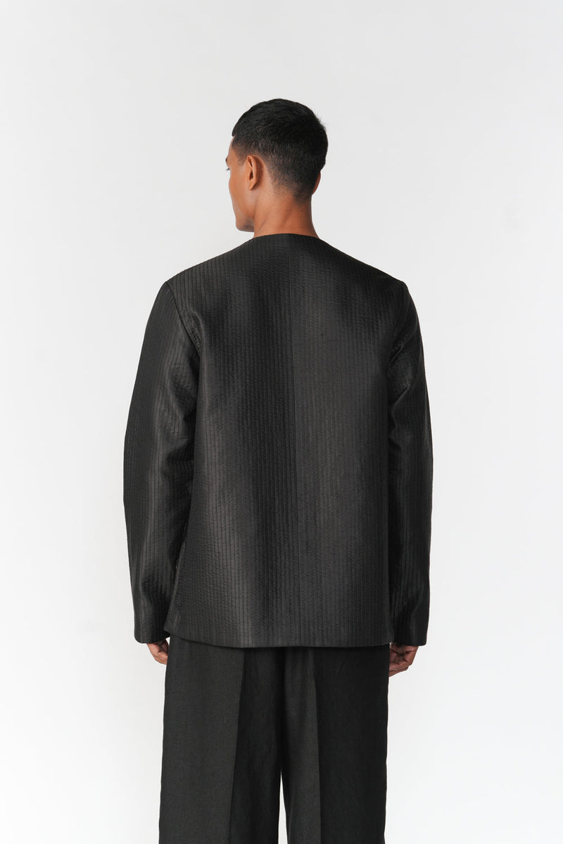 Short Mashru Jacket jacket/overlay by Turn Black in black for men in Singapore