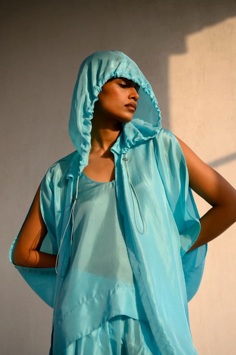 INDRANI HOODED SET silk Buy INDRANI HOODED SET from C&W | Co-Ord Sets for Women by Ituvana for women in Singapore