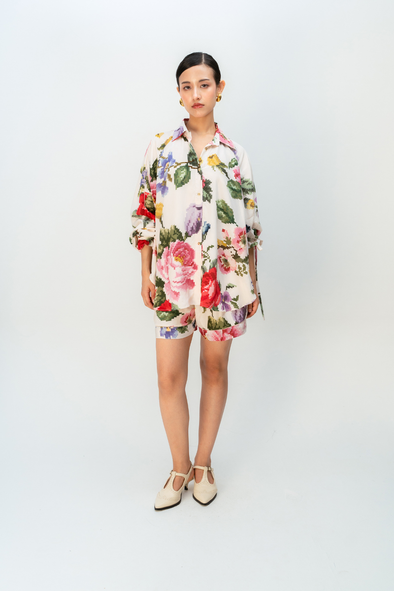 FIRST LIGHT CO-ORD SET crepe co-ord set by Ode to Odd in multi for women in Singapore