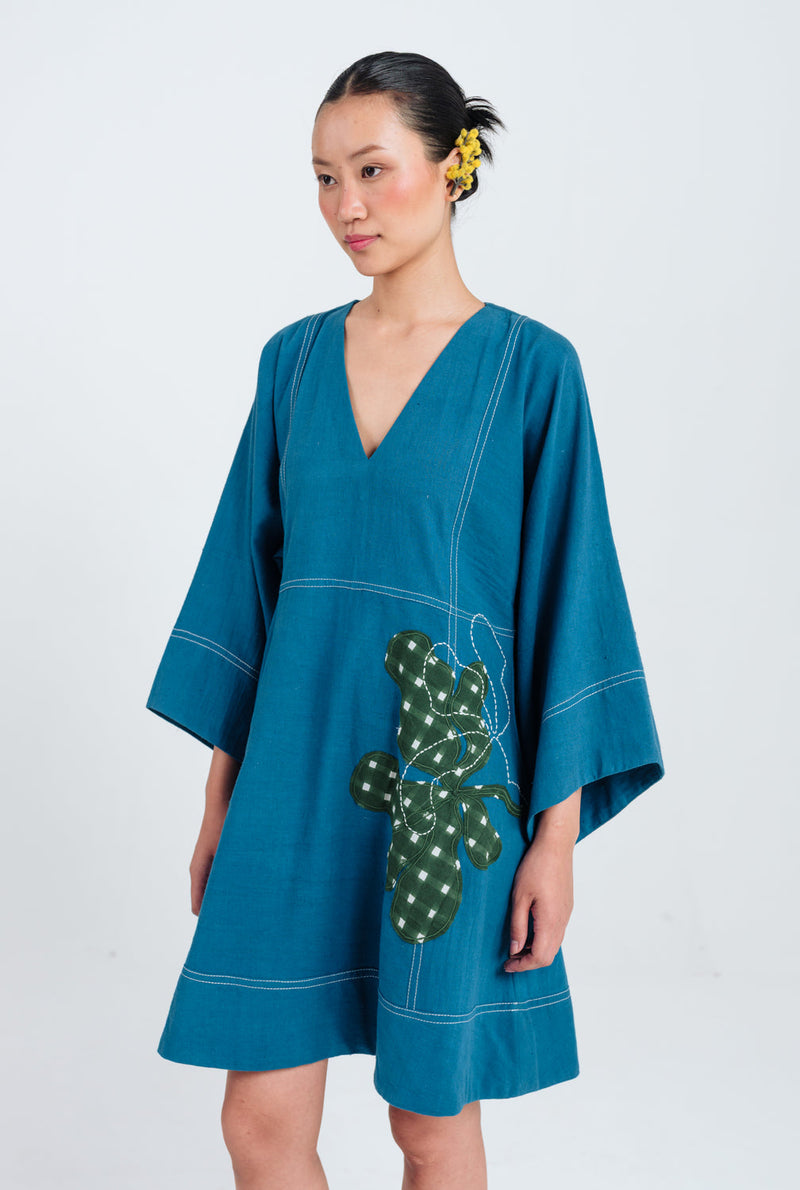 Ether Shift Dress kala cotton dress by JodiLife in blue for women in Singapore