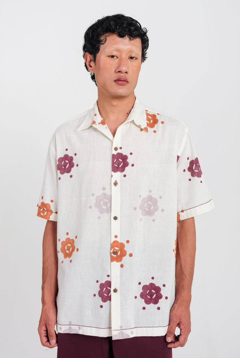Thandai Men Shirt cotton shirt by Jodi Men in white for men in Singapore