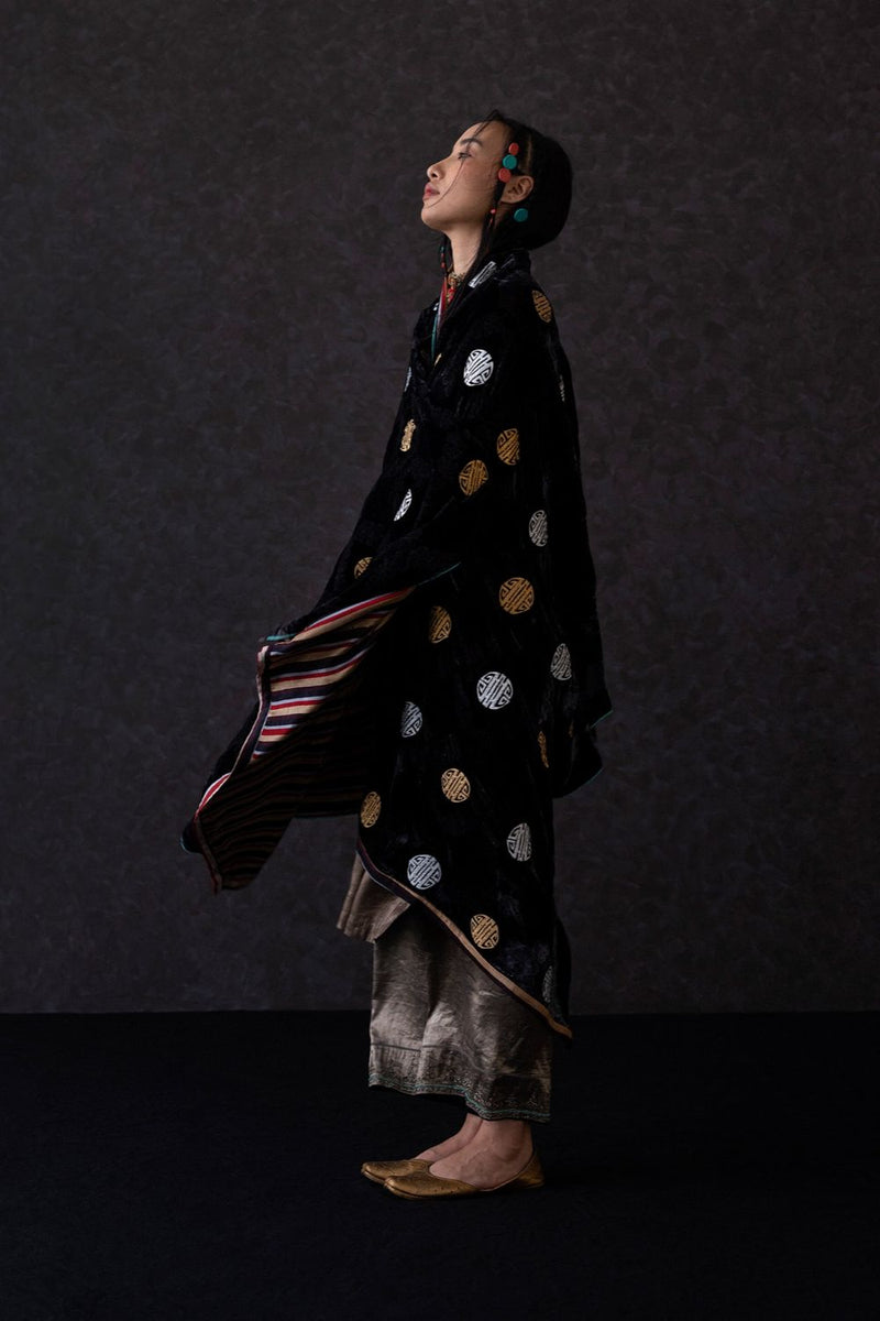 Ngul Dupatta-Black/Stone